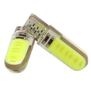 Set 2 x becuri auto T10, COB, 5W, Canbus, alb / albastru, 12LED - ShopSee - Magazin online