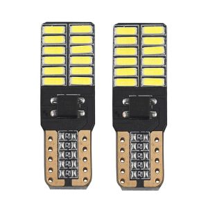 Set 2 x becuri auto LED T10, SMD, 5W, Canbus, 2 modele, 24LED - ShopSee - Magazin online