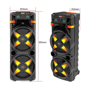 Boxa portabila ZQS12205, 240W P.M.P.O, USB, BT, AUX, FM, microfon - ShopSee - Magazin online