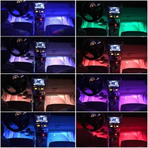Set 4 benzi LED auto, RGB, telecomanda, 12 LED/banda - ShopSee - Magazin online