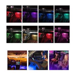 Set 4 benzi LED auto, RGB, telecomanda, 18 LED/banda - ShopSee - Magazin online