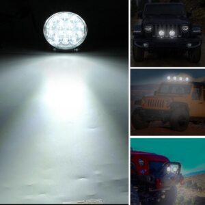 Set 2 proiectoare LED Rotunde,  14 LED uri, 35mm, 84W/set - ShopSee - Magazin online